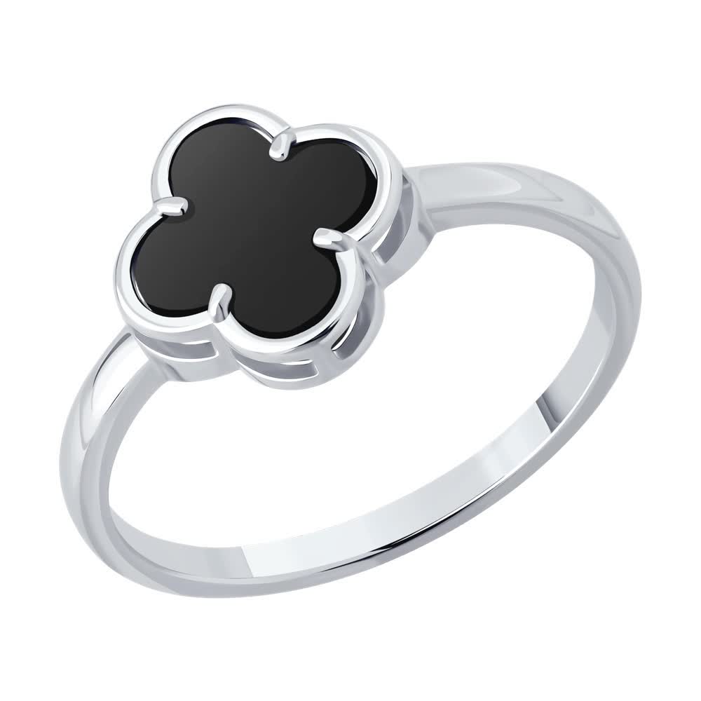 Inel Sokolov din argint cu onix