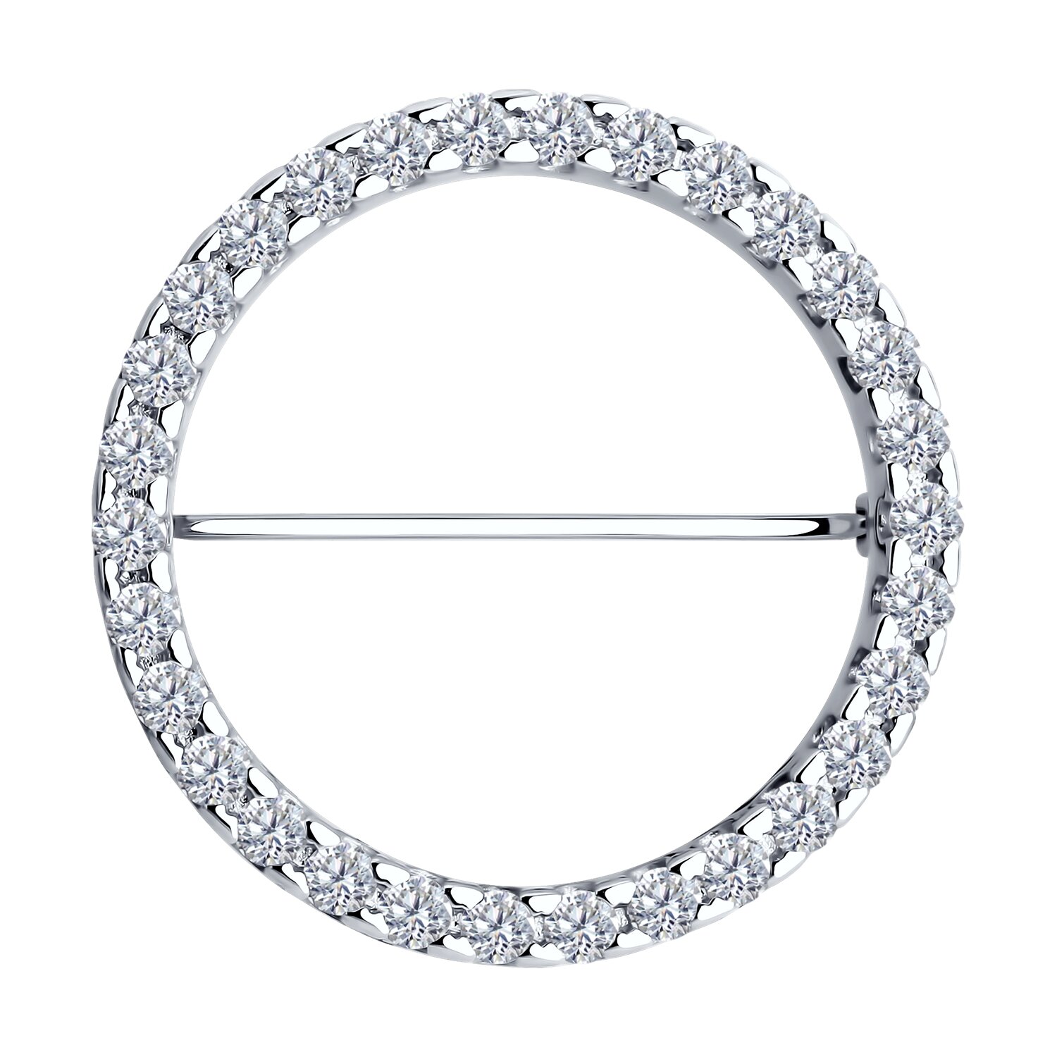 Broșă Sokolov din argint cu zirconii