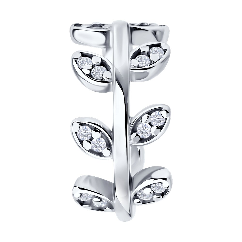 Cercel Sokolov din argint cu zirconii