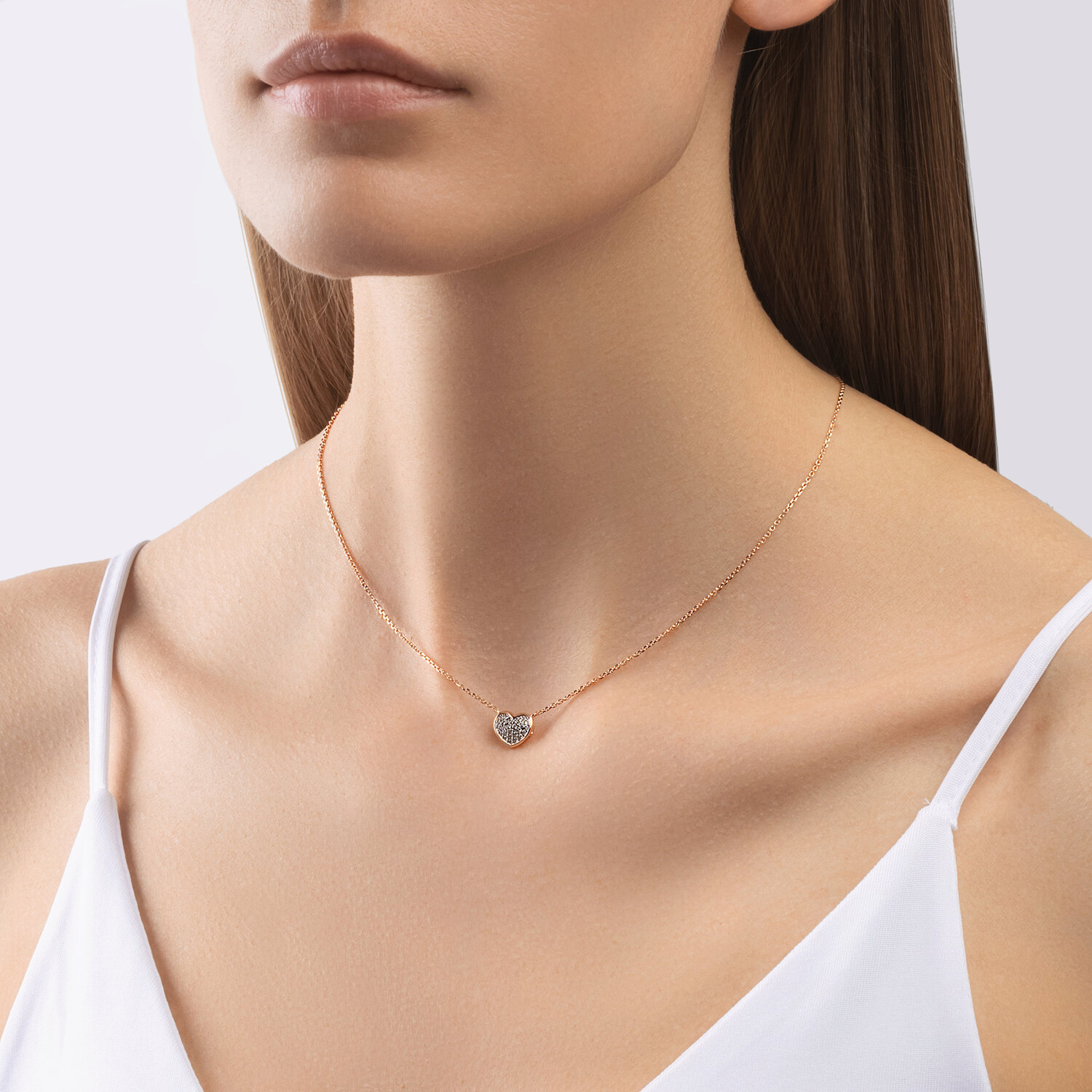 Colier Sokolov din aur cu zirconiu - image 3