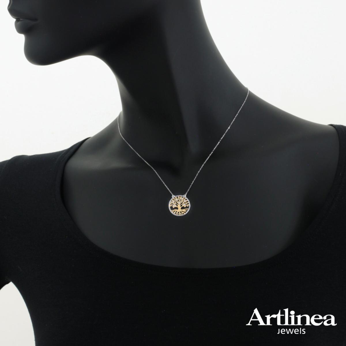 Colier Artlinea din aur combinat cu diamante