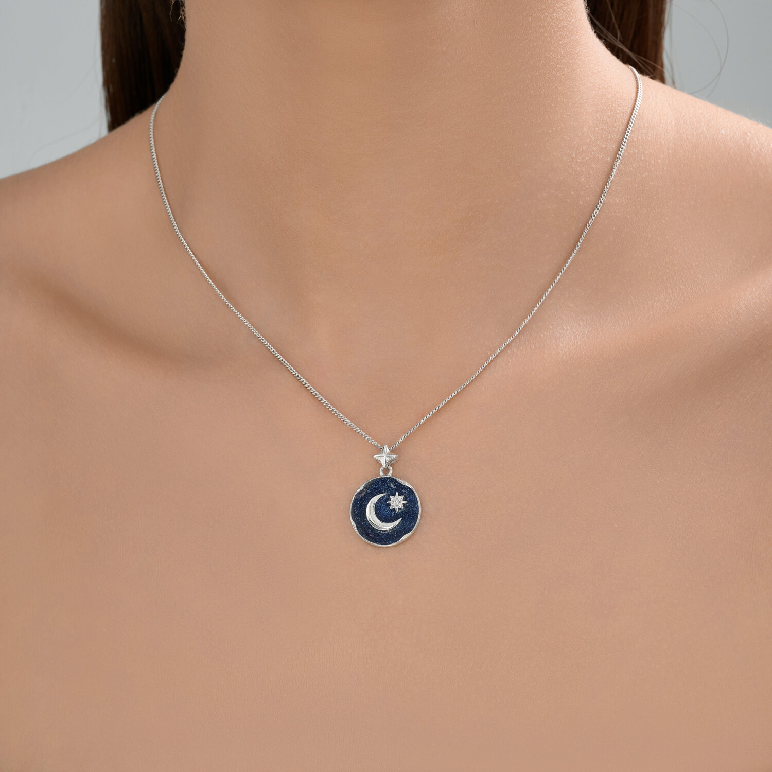 Colier Sokolov din argint cu zirconii si emal - image 3