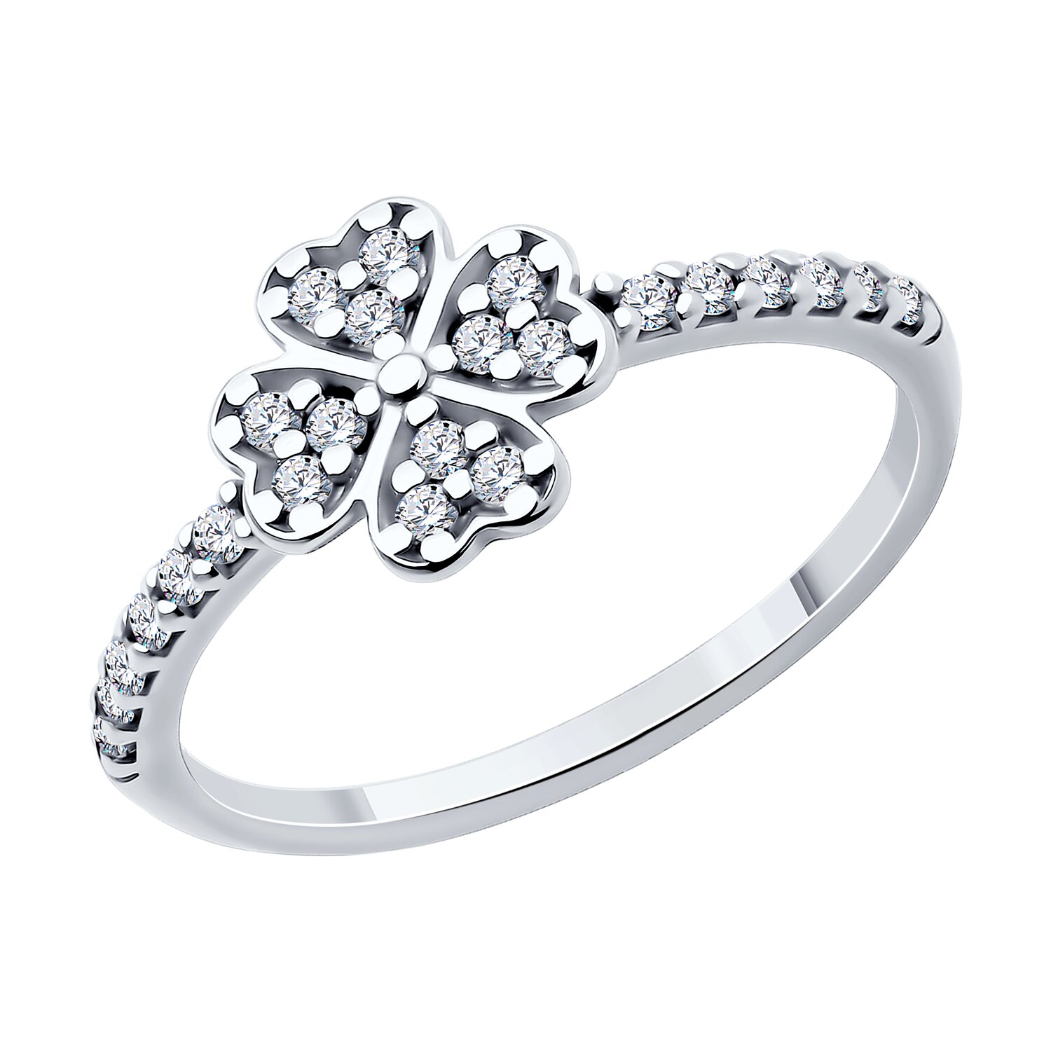 Inel Sokolov din argint cu zirconii