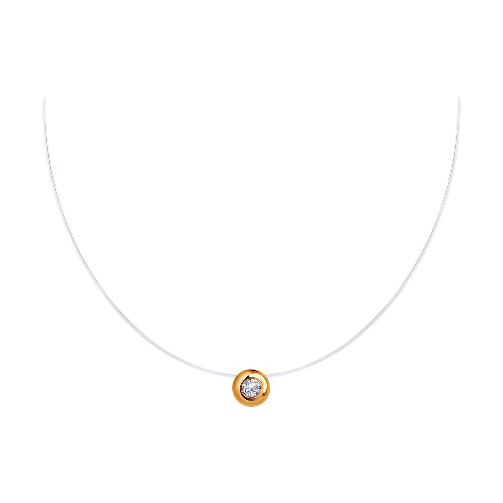 Colier Sokolov din aur cu zirconiu