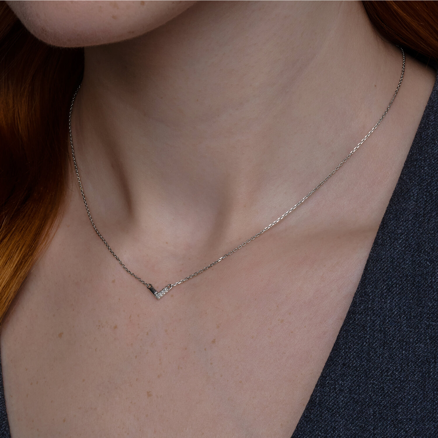 Colier Sokolov din argint cu diamante - image 3