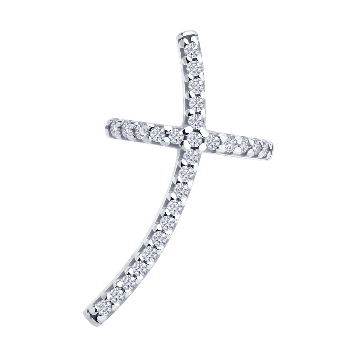 Cercel Sokolov din argint cu zirconii