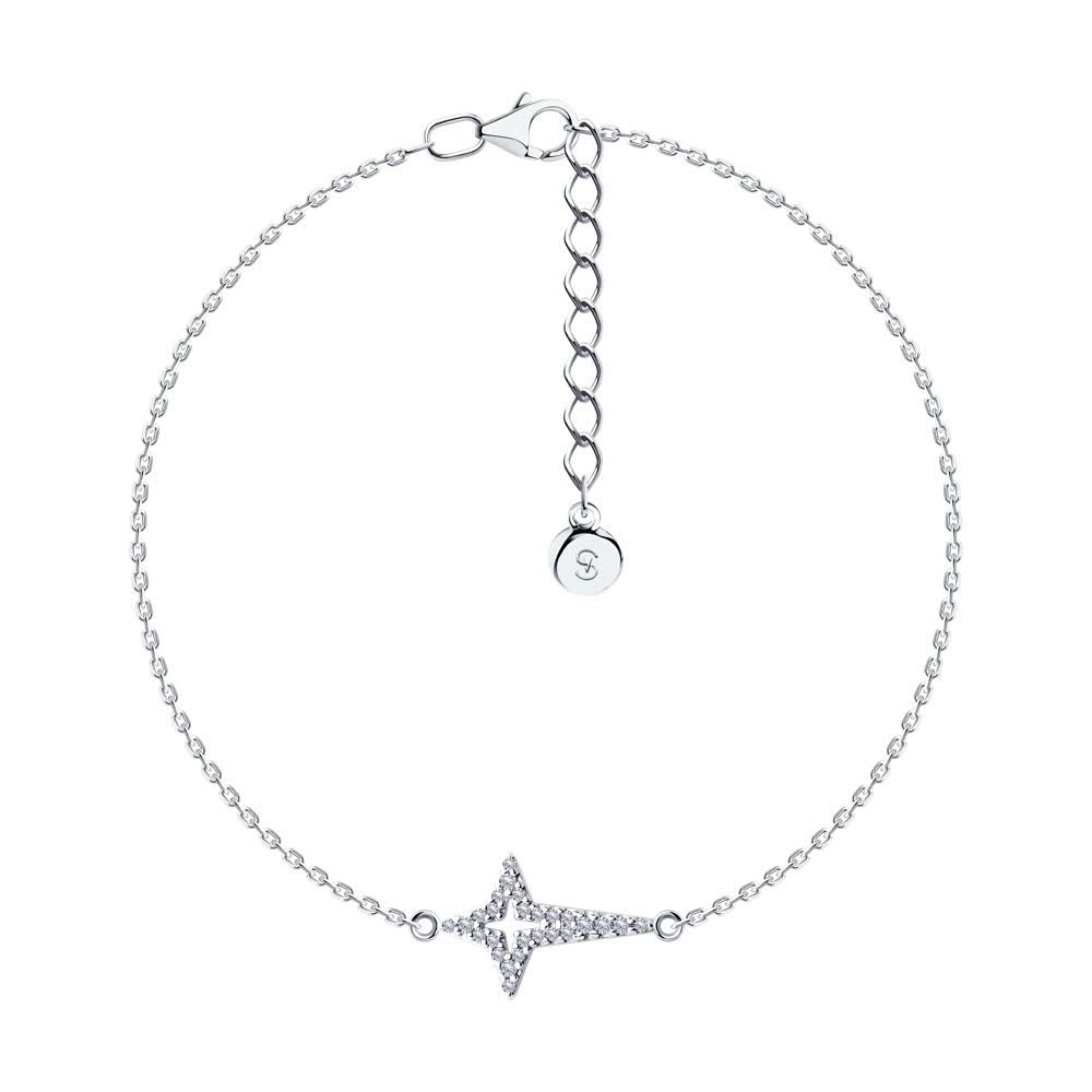 Brățară Sokolov din argint cu zirconii