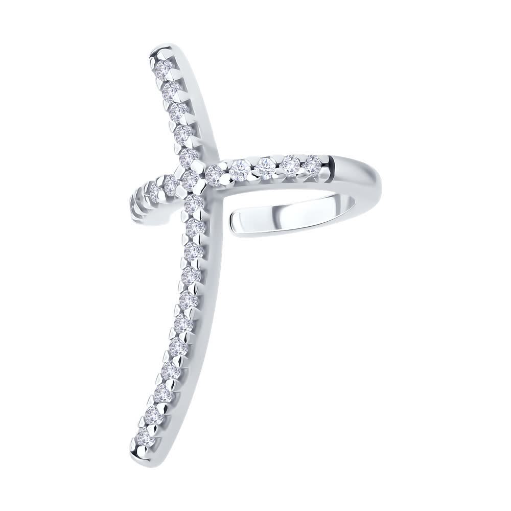 Cercel Sokolov din argint cu zirconii