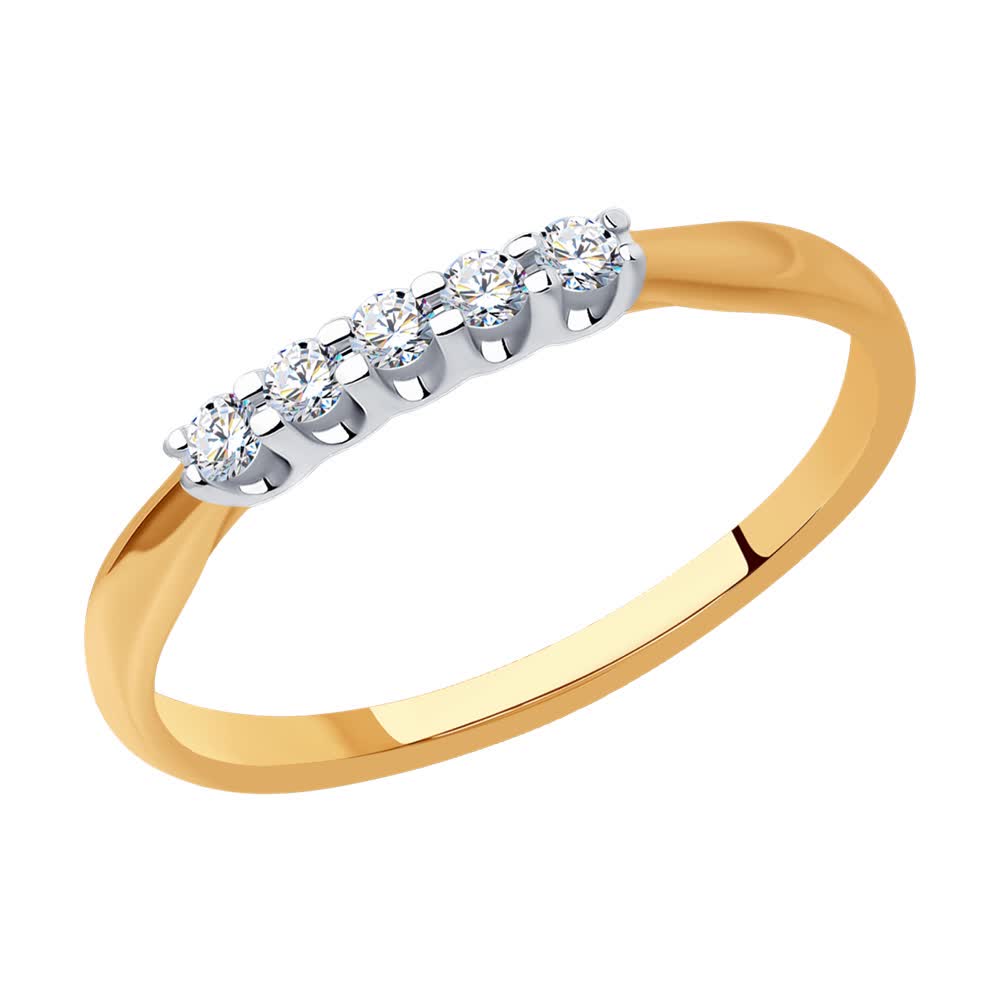 Inel Sokolov din aur cu diamante