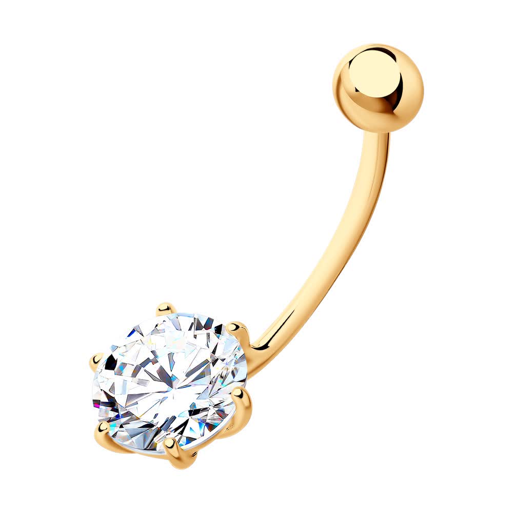 Piercing Sokolov din argint cu zirconiu