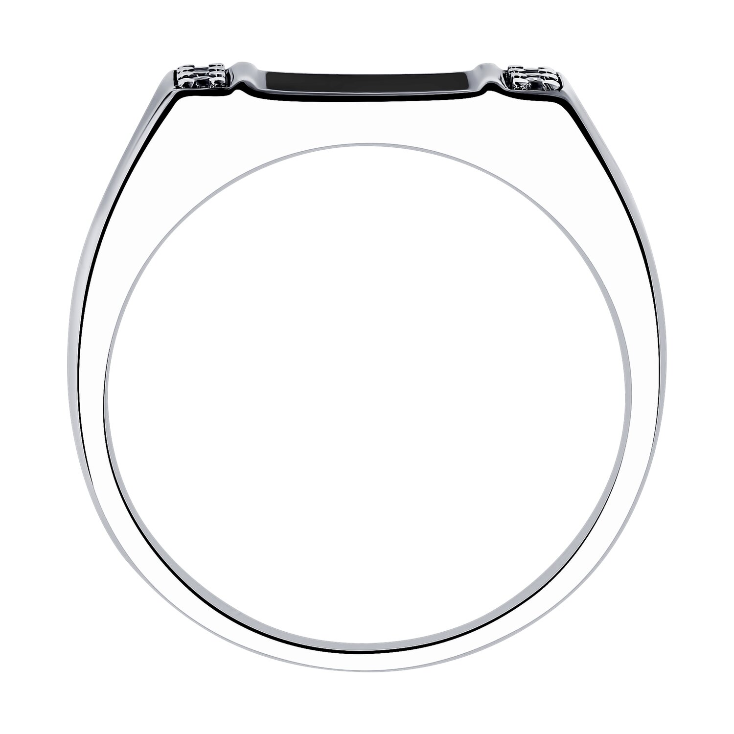 Inel Sokolov din argint cu zirconii si emal