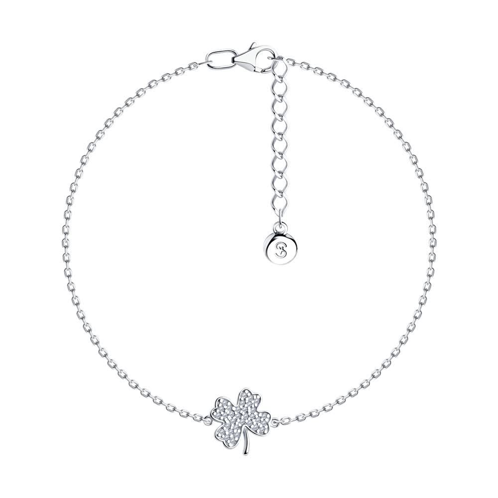 Brățară Sokolov din argint cu zirconii