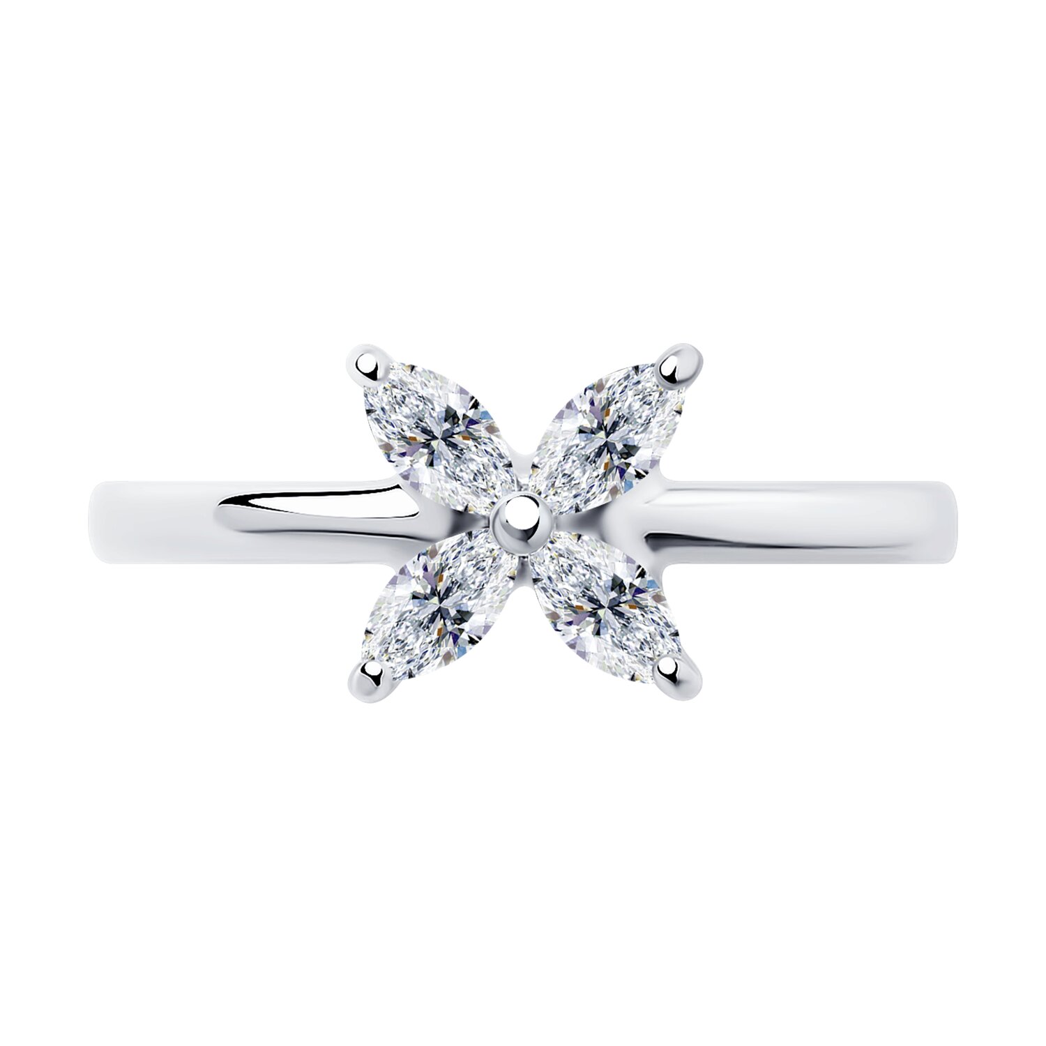 Inel Sokolov din argint cu zirconii