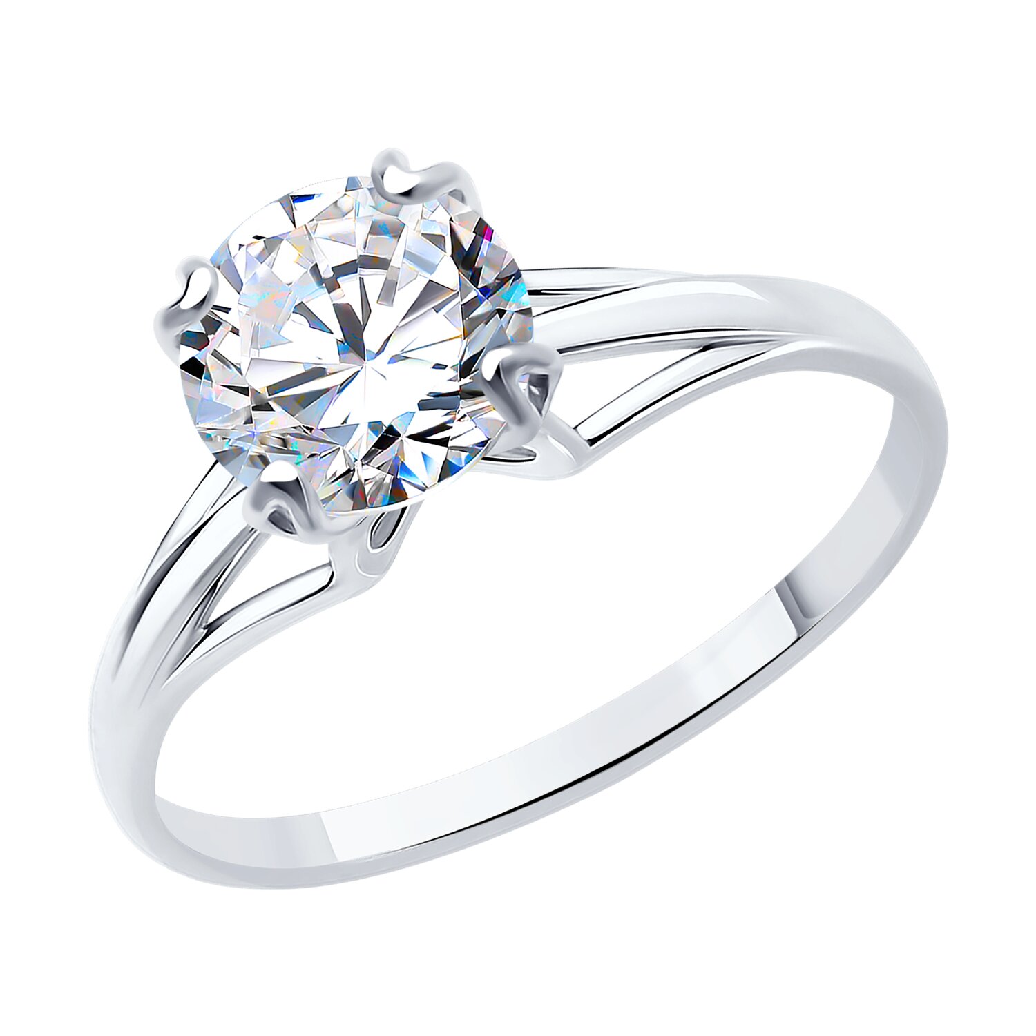 Inel Sokolov din argint cu zirconiu