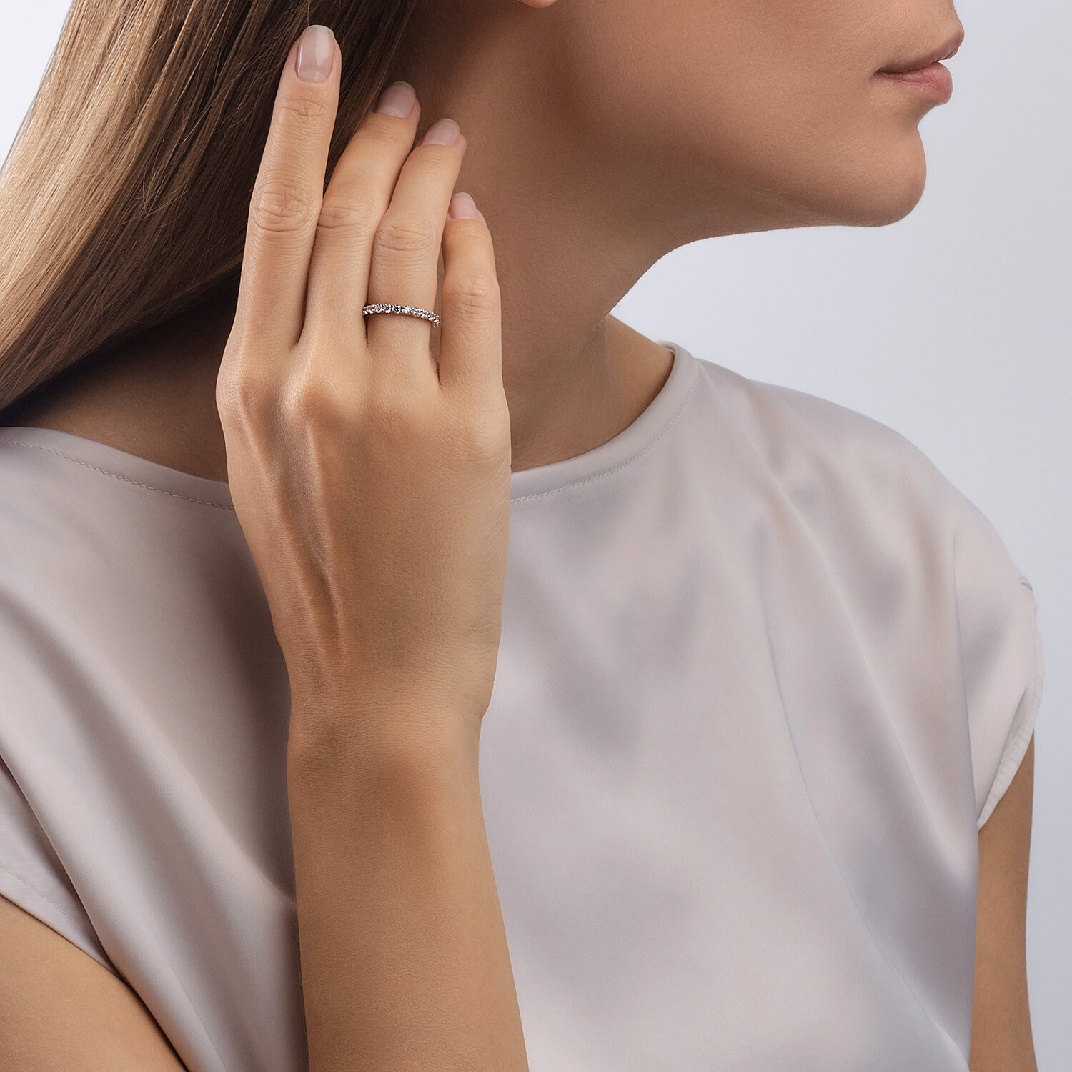 Inel Sokolov din aur cu zirconii