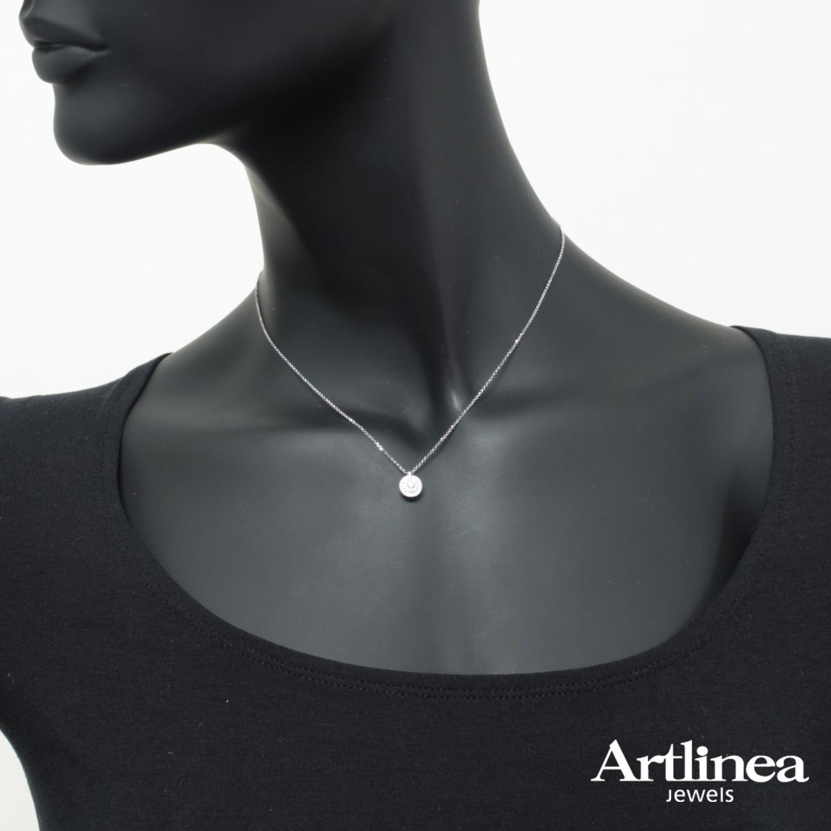 Colier Artlinea din aur alb cu diamante