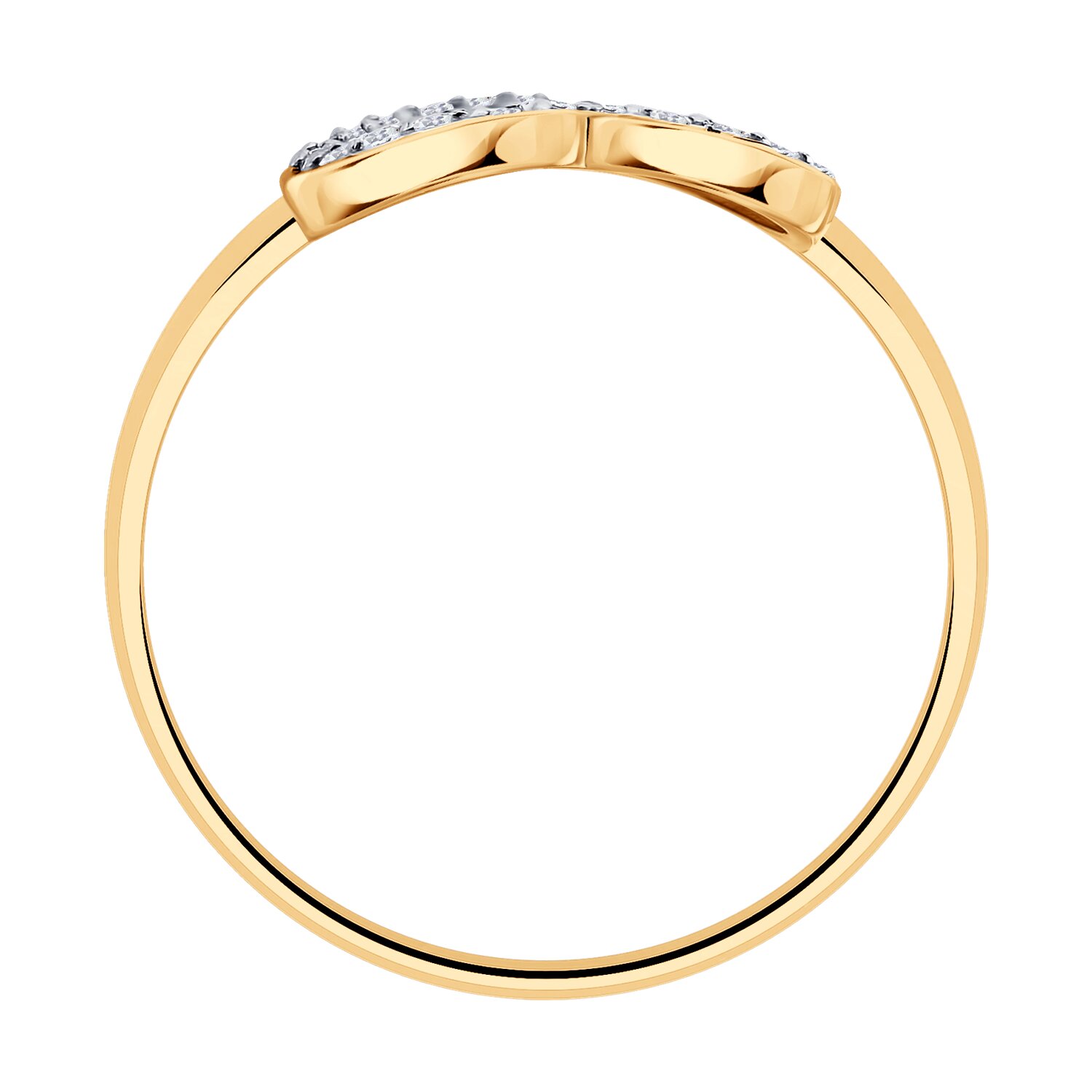 Inel Sokolov din aur cu zirconii - image 3