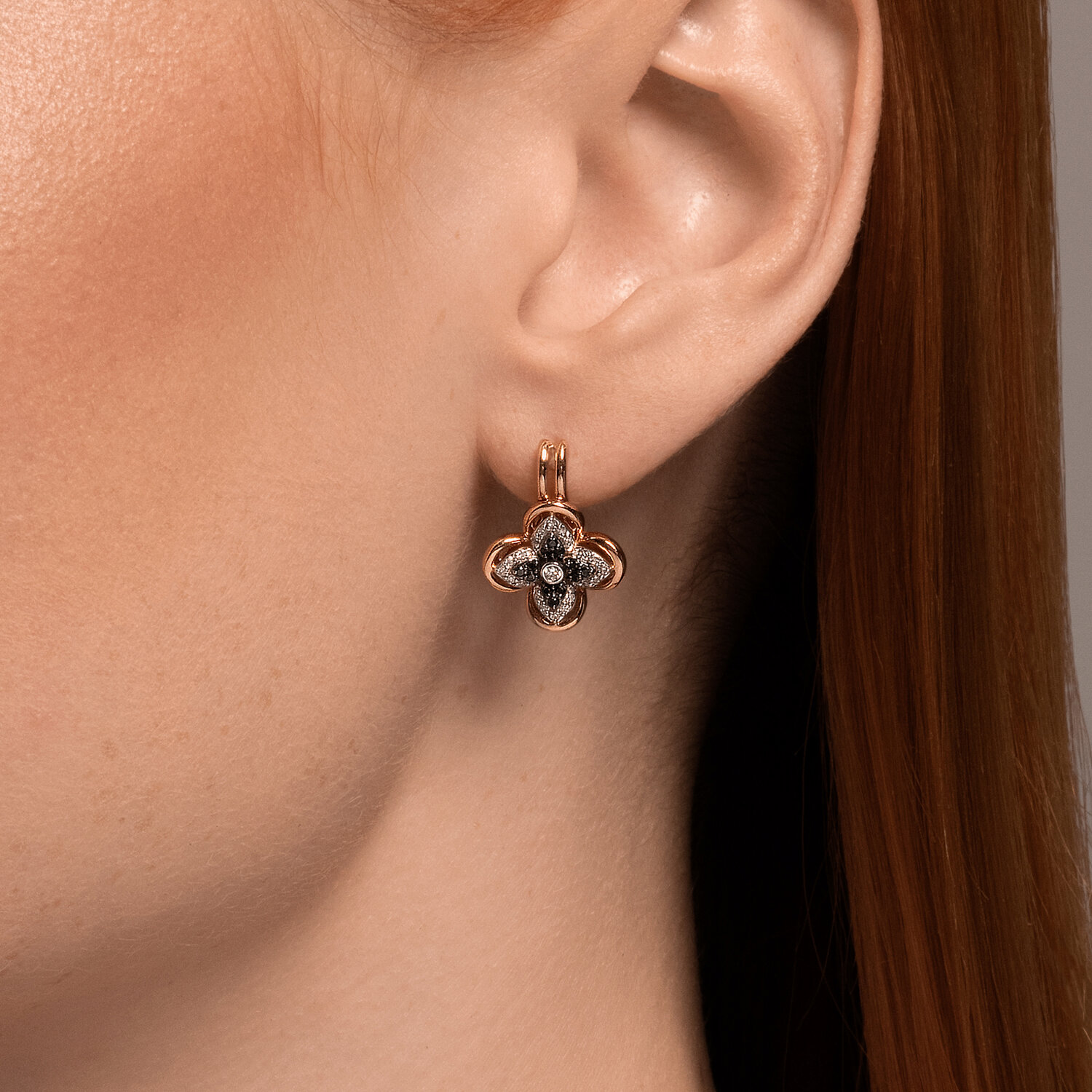 Cercei Sokolov din aur cu diamante - image 3