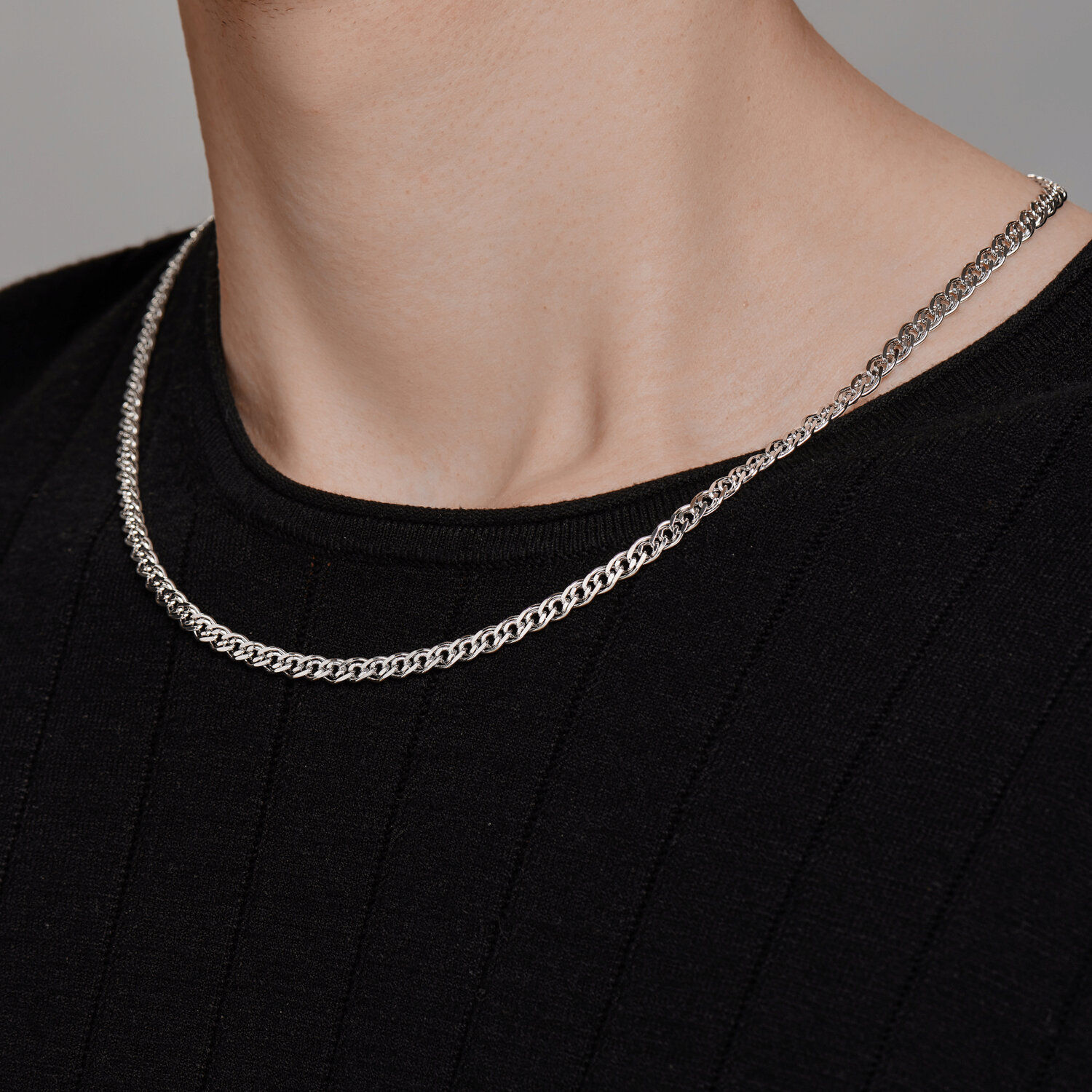 Lanț Sokolov pentru bărbați din argint