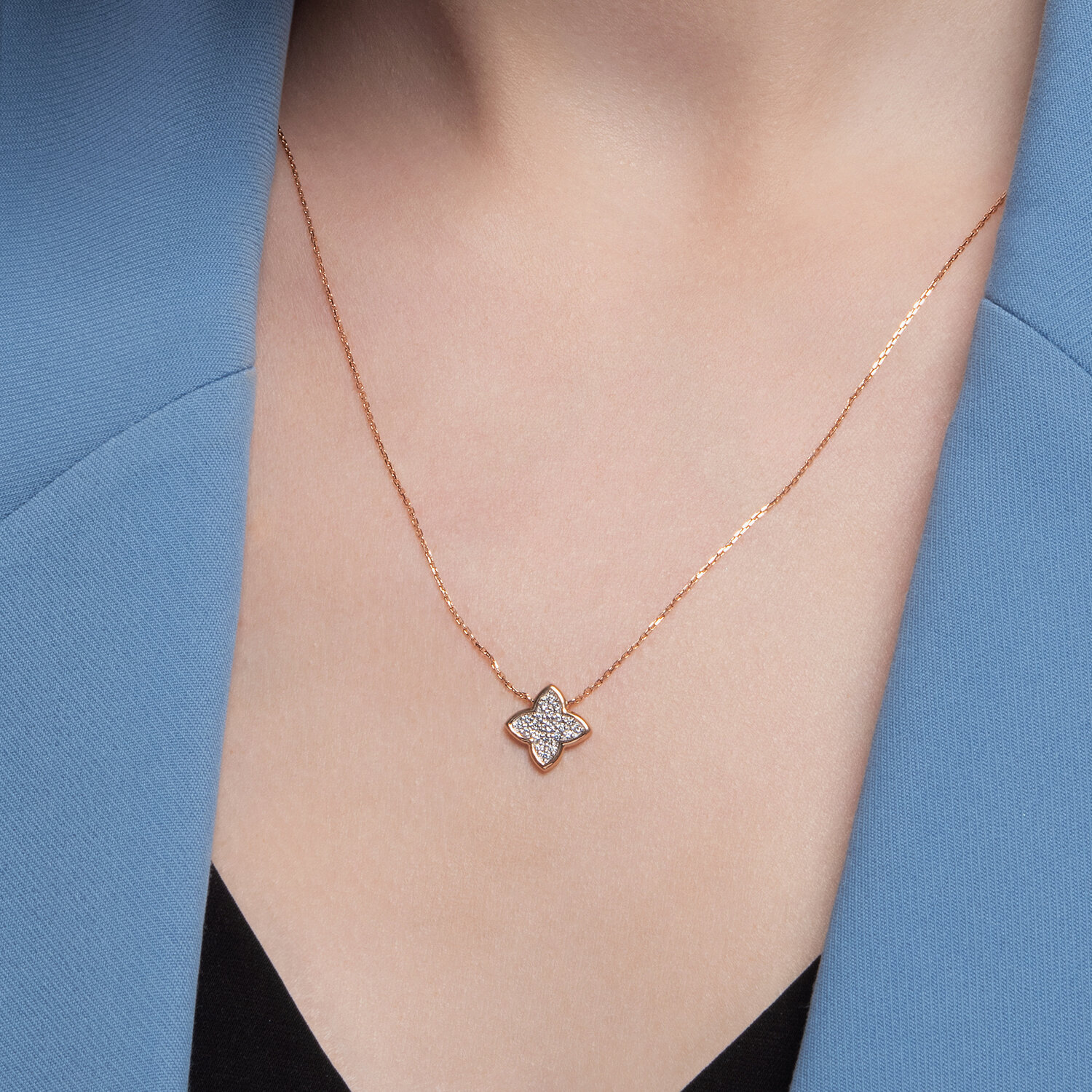 Colier Sokolov de aur cu zirconiu - image 3