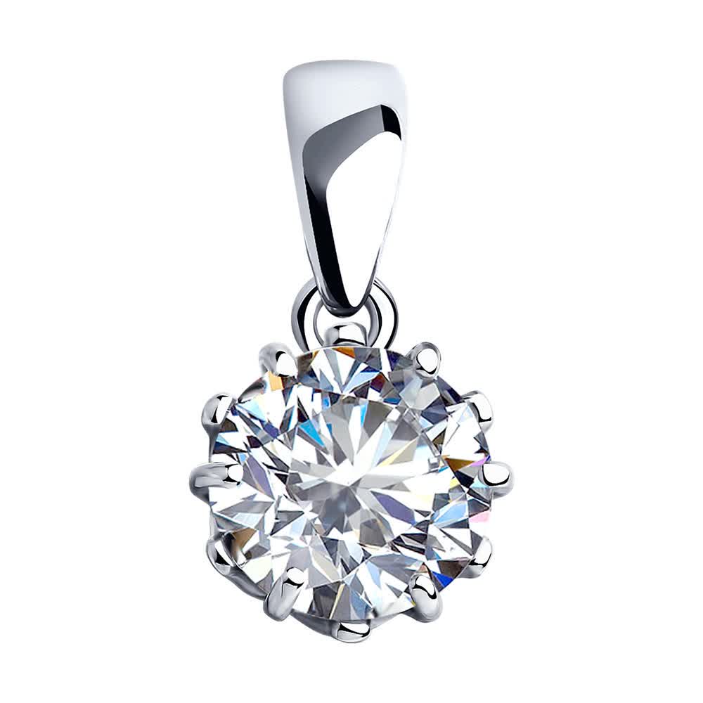 Pandantiv Sokolov din argint cu zirconiu