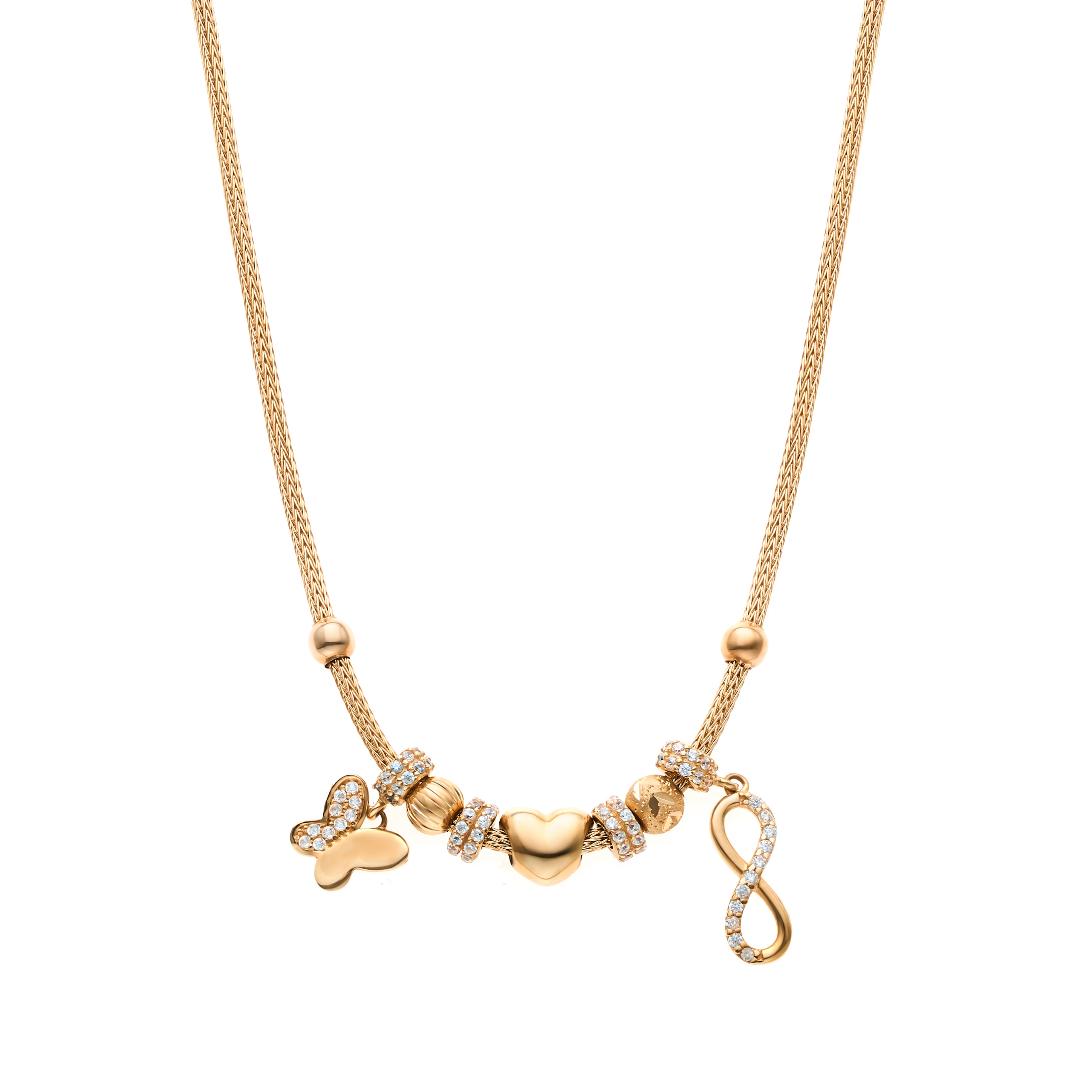 Colier Estet din aur cu zirconii