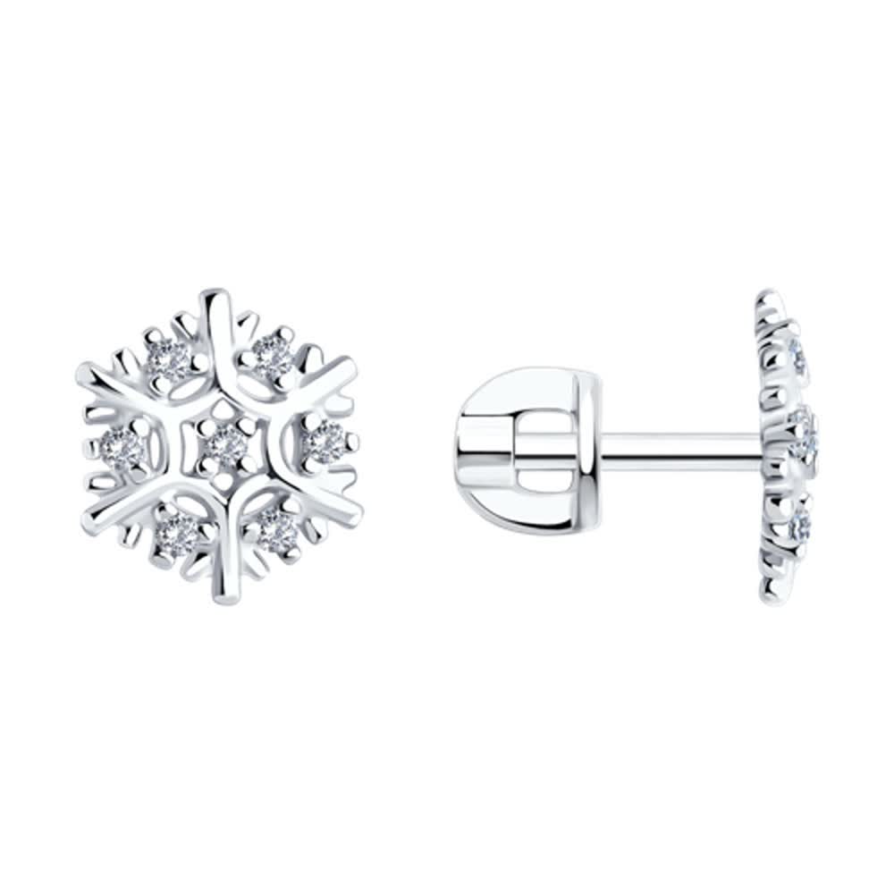 Cercei Sokolov din argint cu zirconii