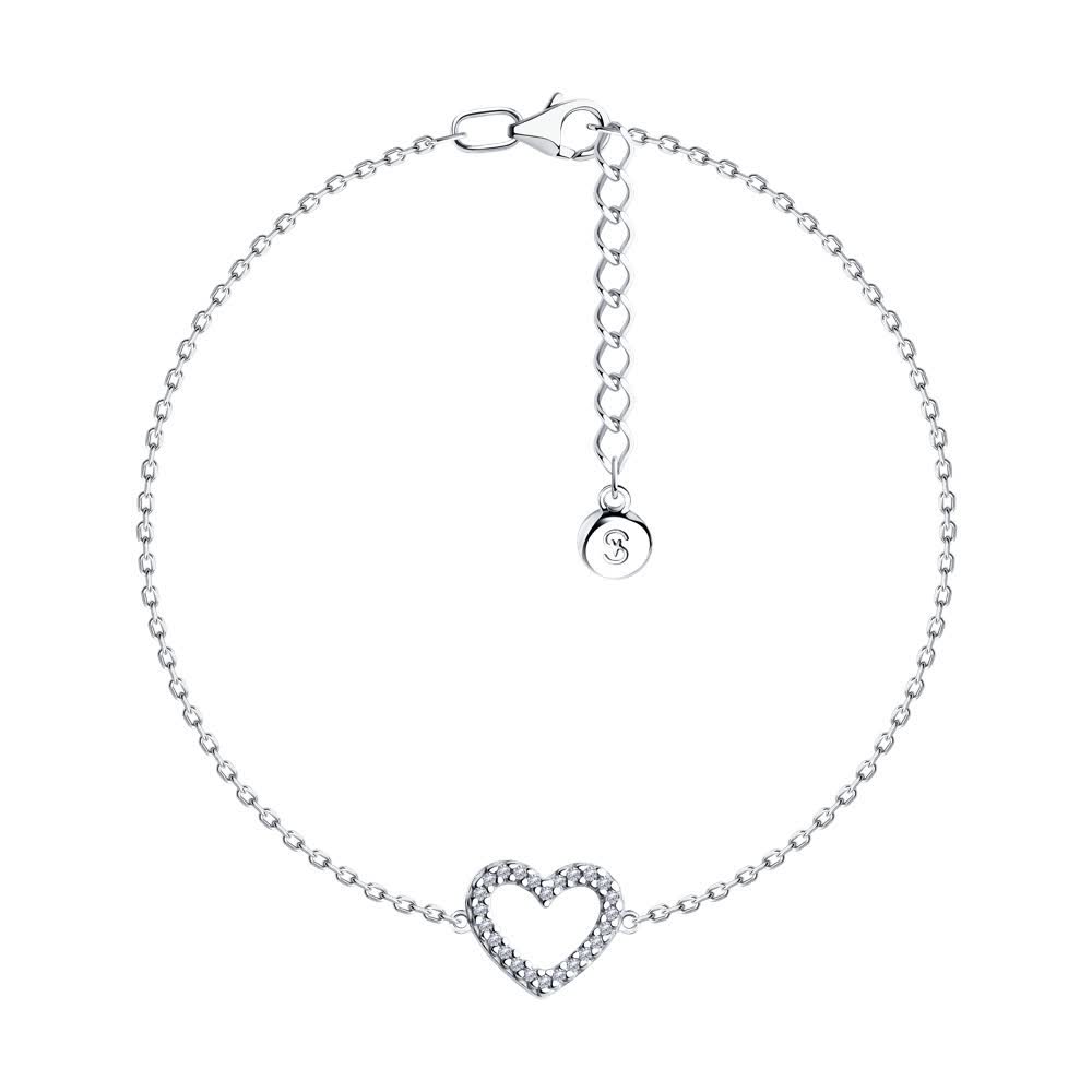 Brățară Sokolov din argint cu zirconii