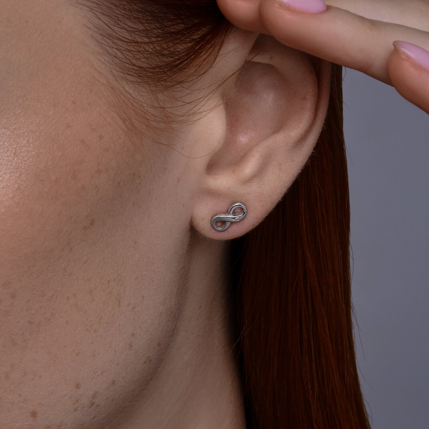 Cercei Sokolov din argint cu diamante - image 3