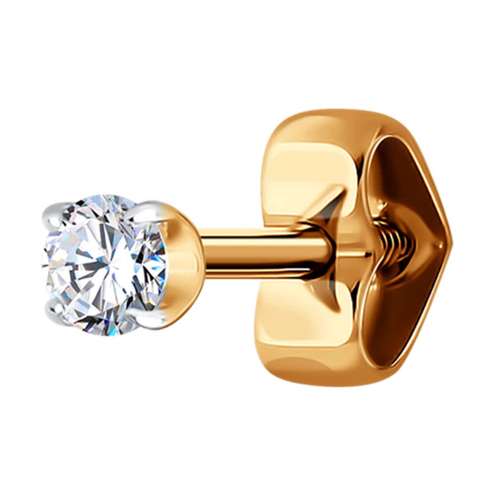 Cercel Sokolov din aur cu zirconiu