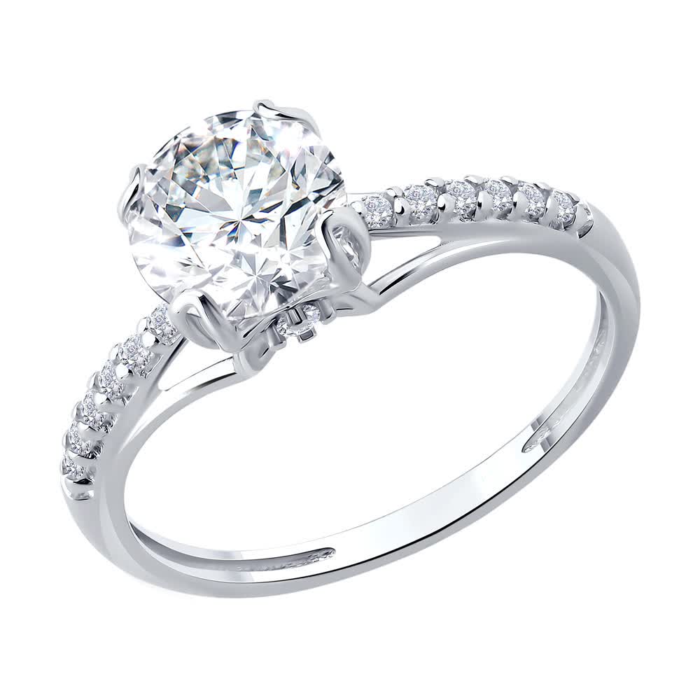 Inel Sokolov din argint cu zirconiu