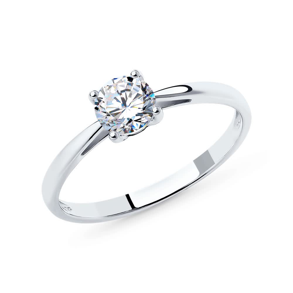 Inel Sokolov din argint cu zirconiu