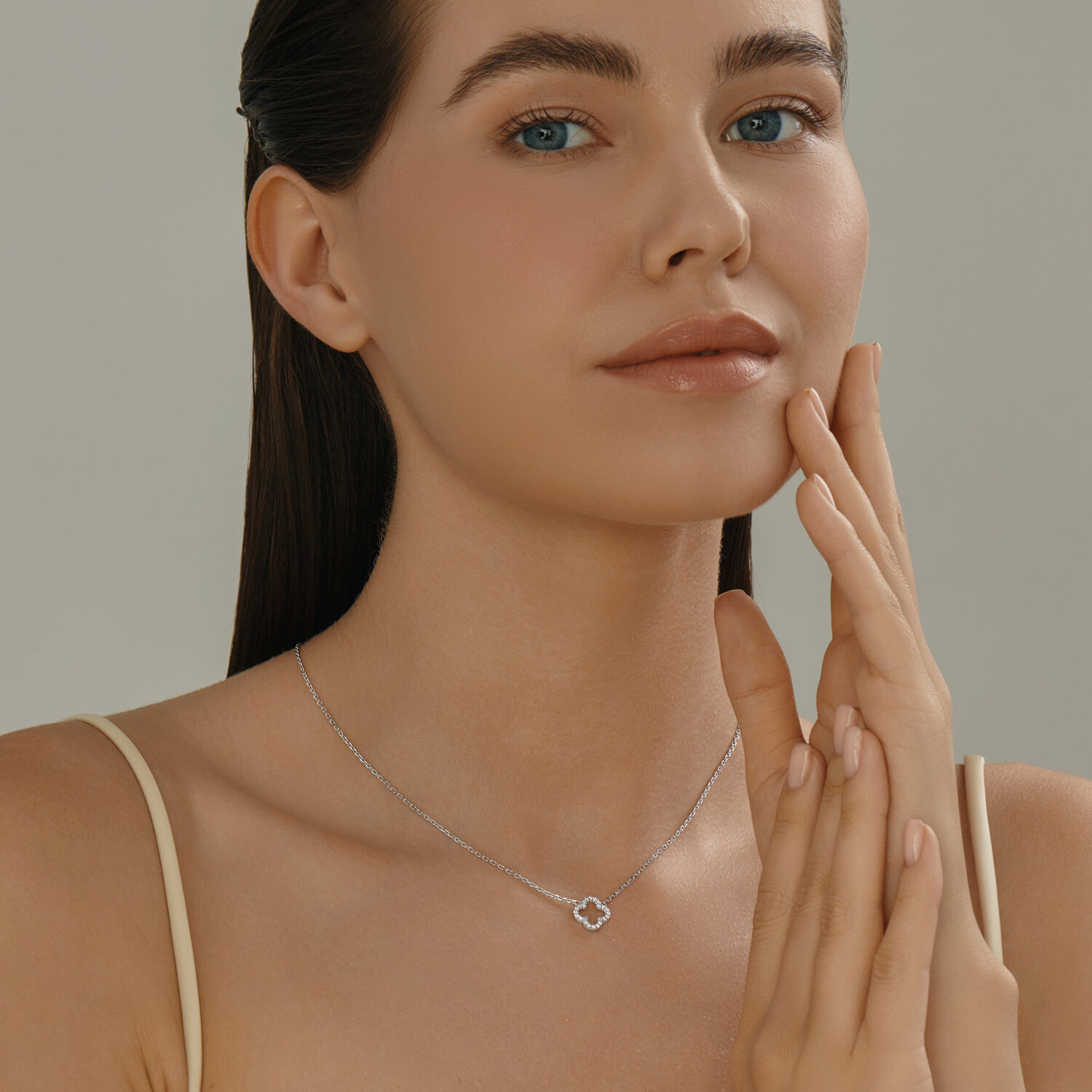 Colier Sokolov din argint cu zirconii - image 4