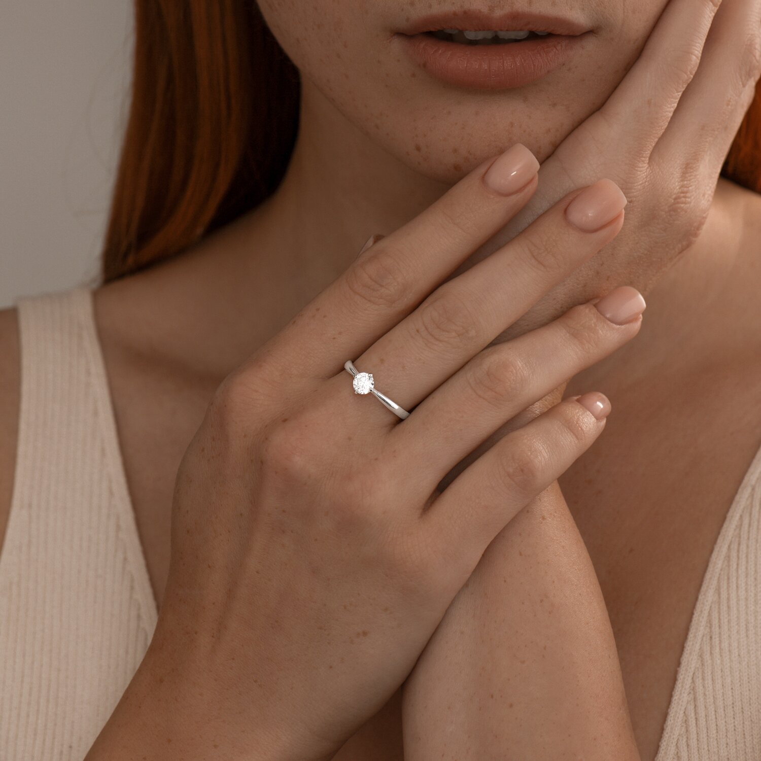 Inel Sokolov din argint cu zirconiu