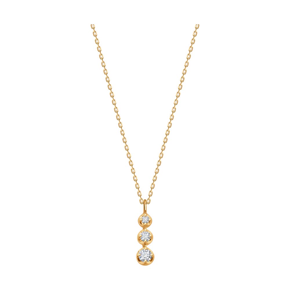 Colier Sokolov din aur cu zirconii
