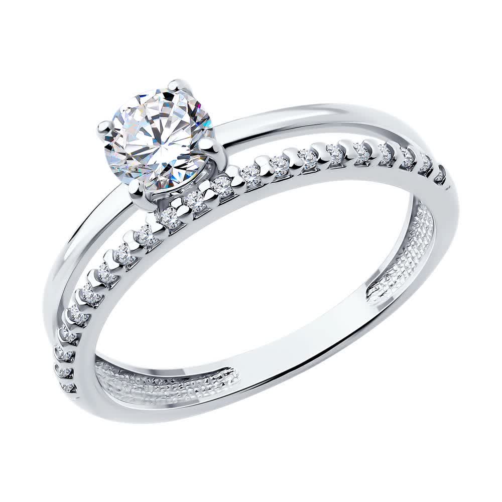 Inel Sokolov din argint cu zirconii