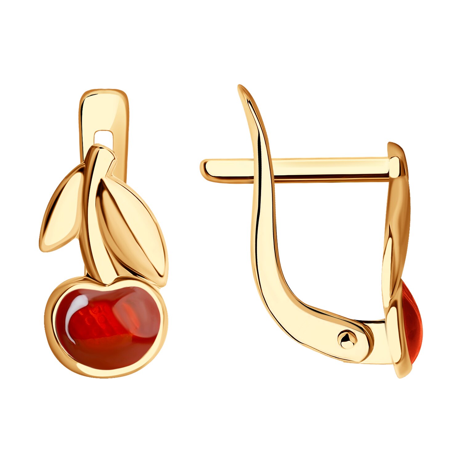 Cercei Sokolov din aur si emal