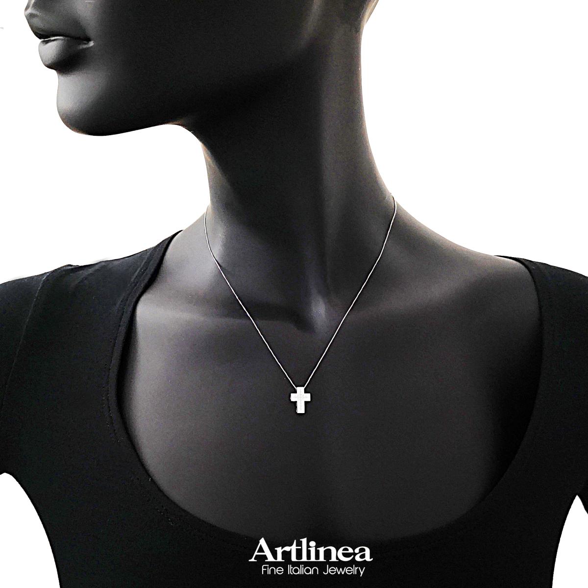 Colier Artlinea din aur alb cu diamante