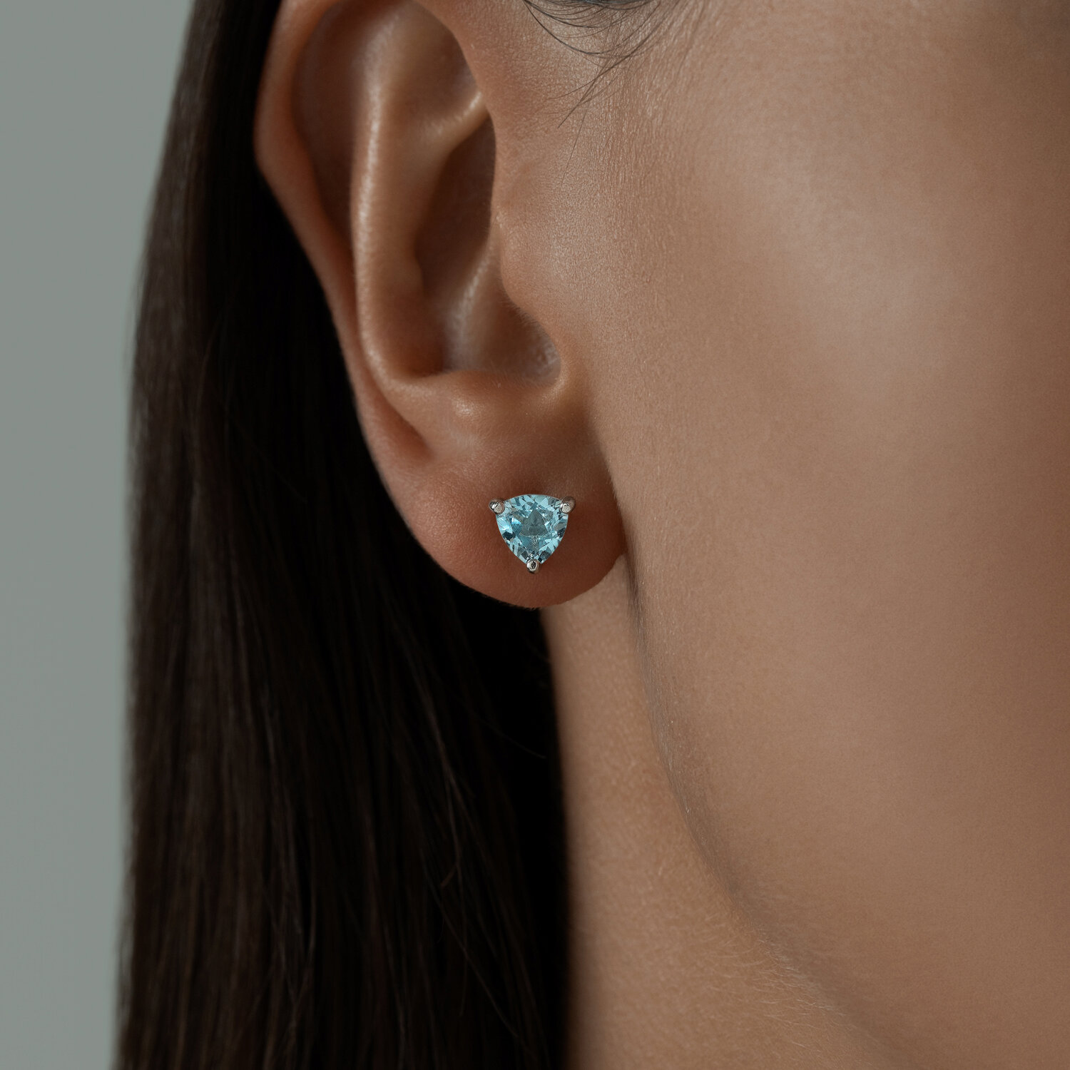 Cercei-pusete Sokolov din argint cu topaze - image 3