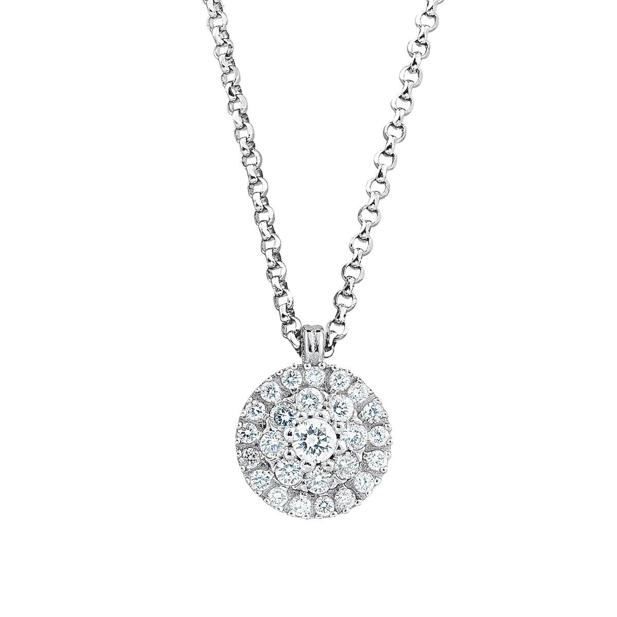 Colier Artlinea din aur alb cu diamante