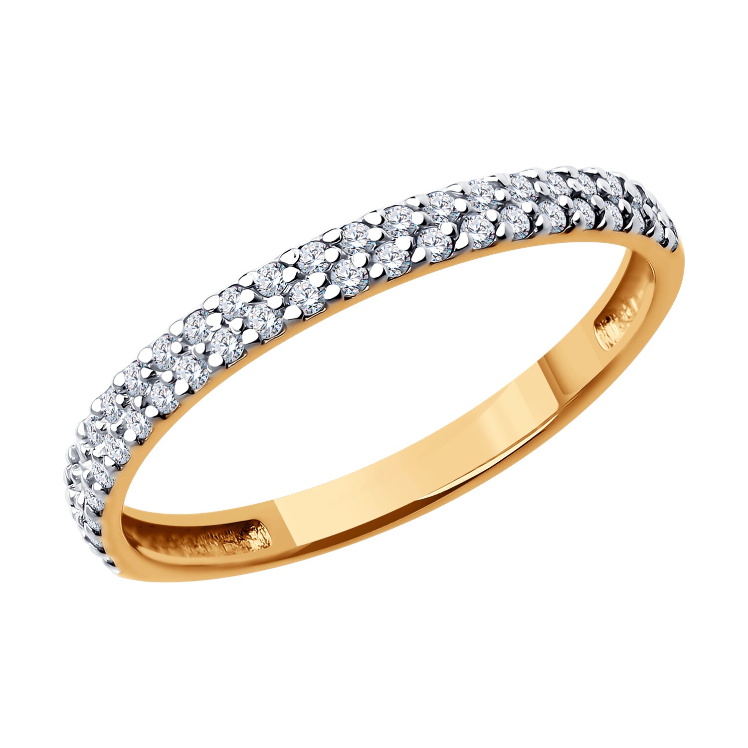 Inel Sokolov din aur cu zirconii