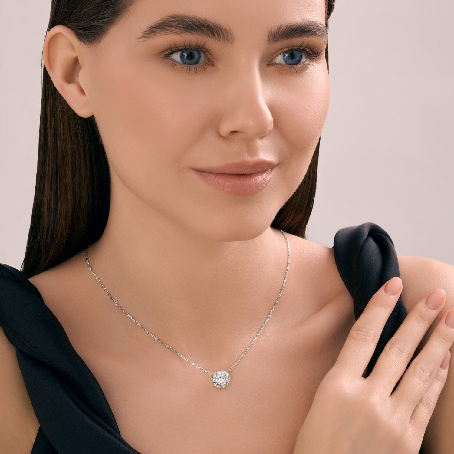 Colier Sokolov din argint cu zirconii - image 4