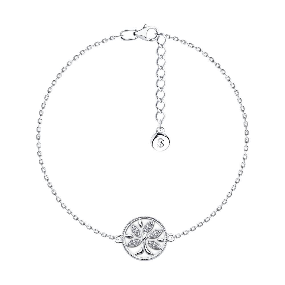 Brățară Sokolov din argint cu zirconii si emal