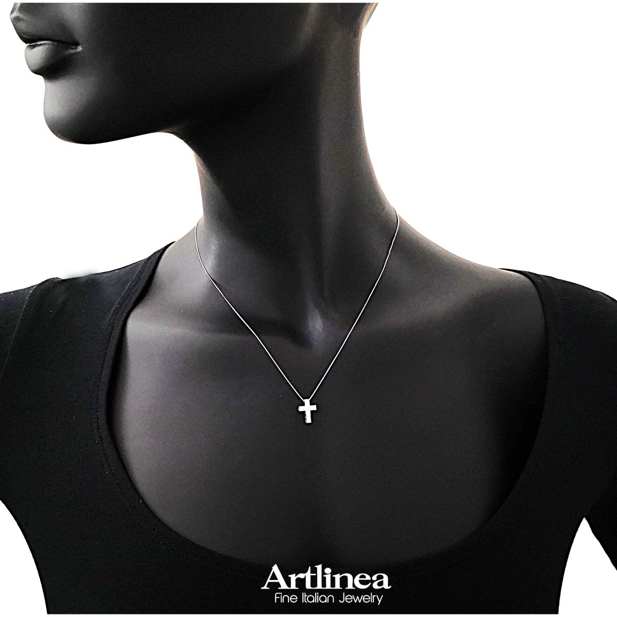 Colier Artlinea din aur alb cu diamante