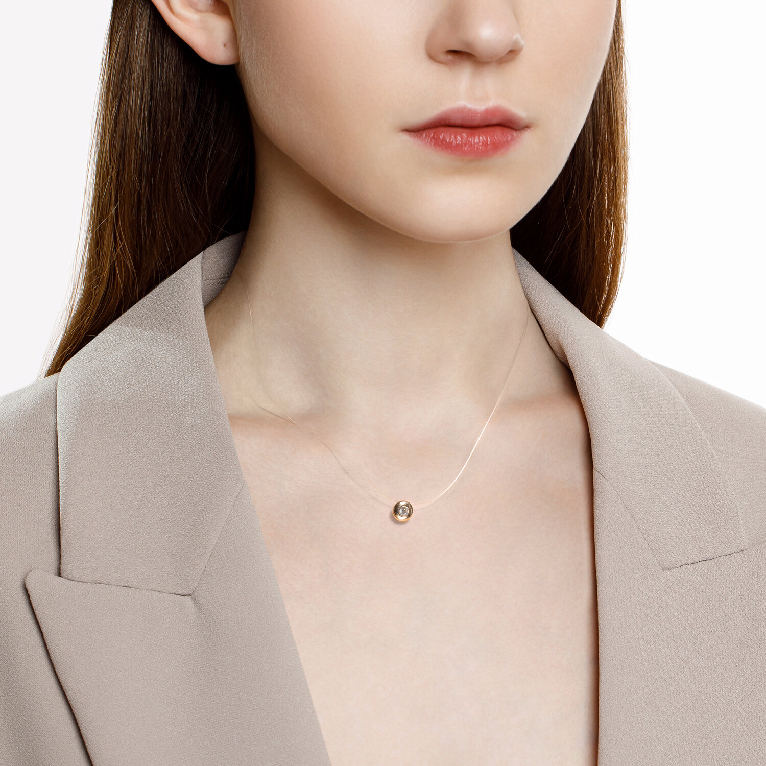 Colier Sokolov din aur cu zirconiu - image 3