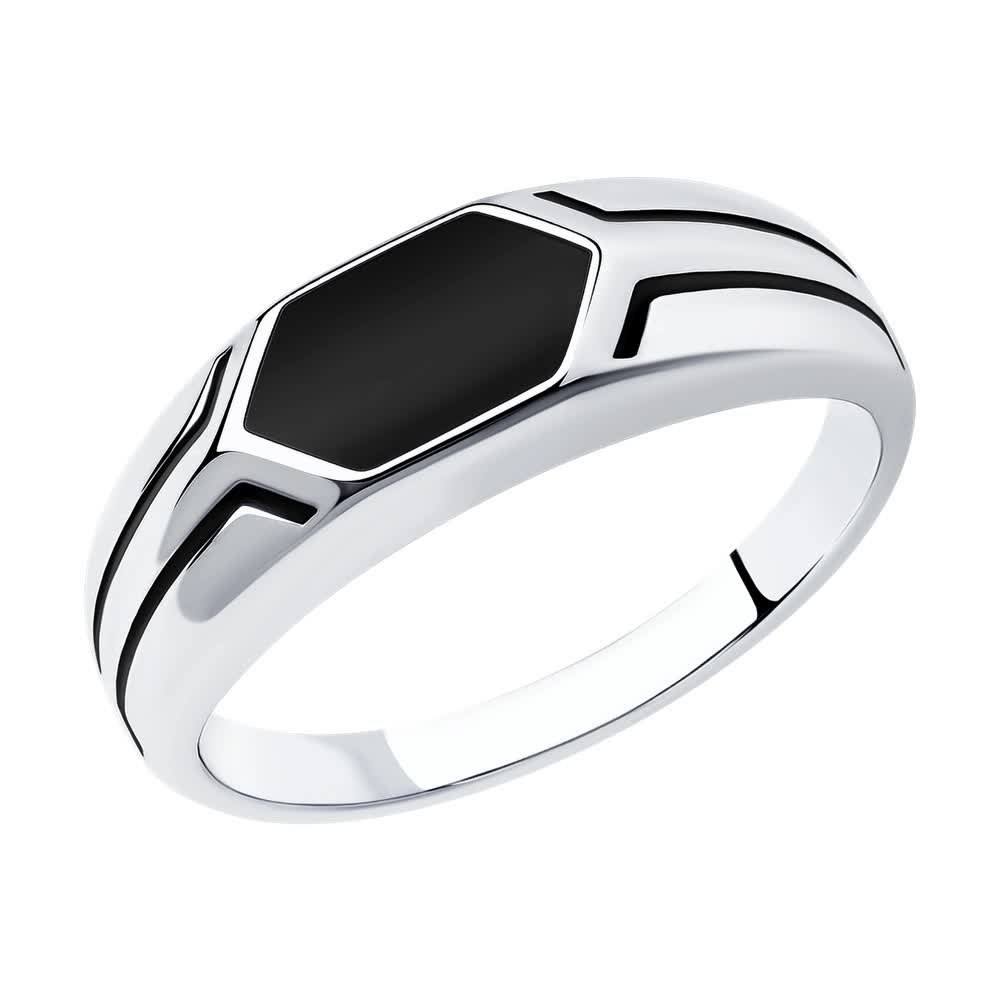 Inel Sokolov din argint cu emal