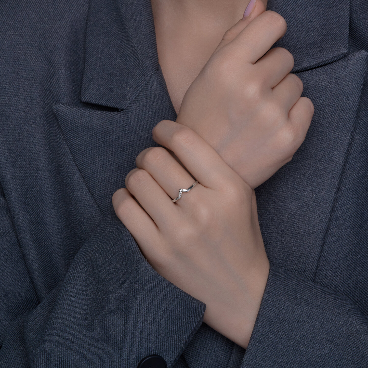 Inel Sokolov din argint cu diamante - image 4