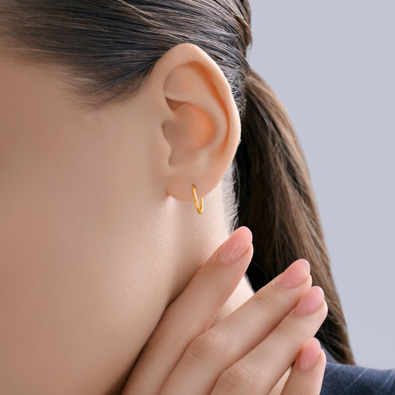 Cercel Sokolov din aur alb