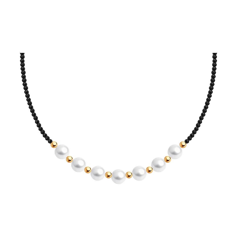 Colier Sokolov din aur cu perla si spinel