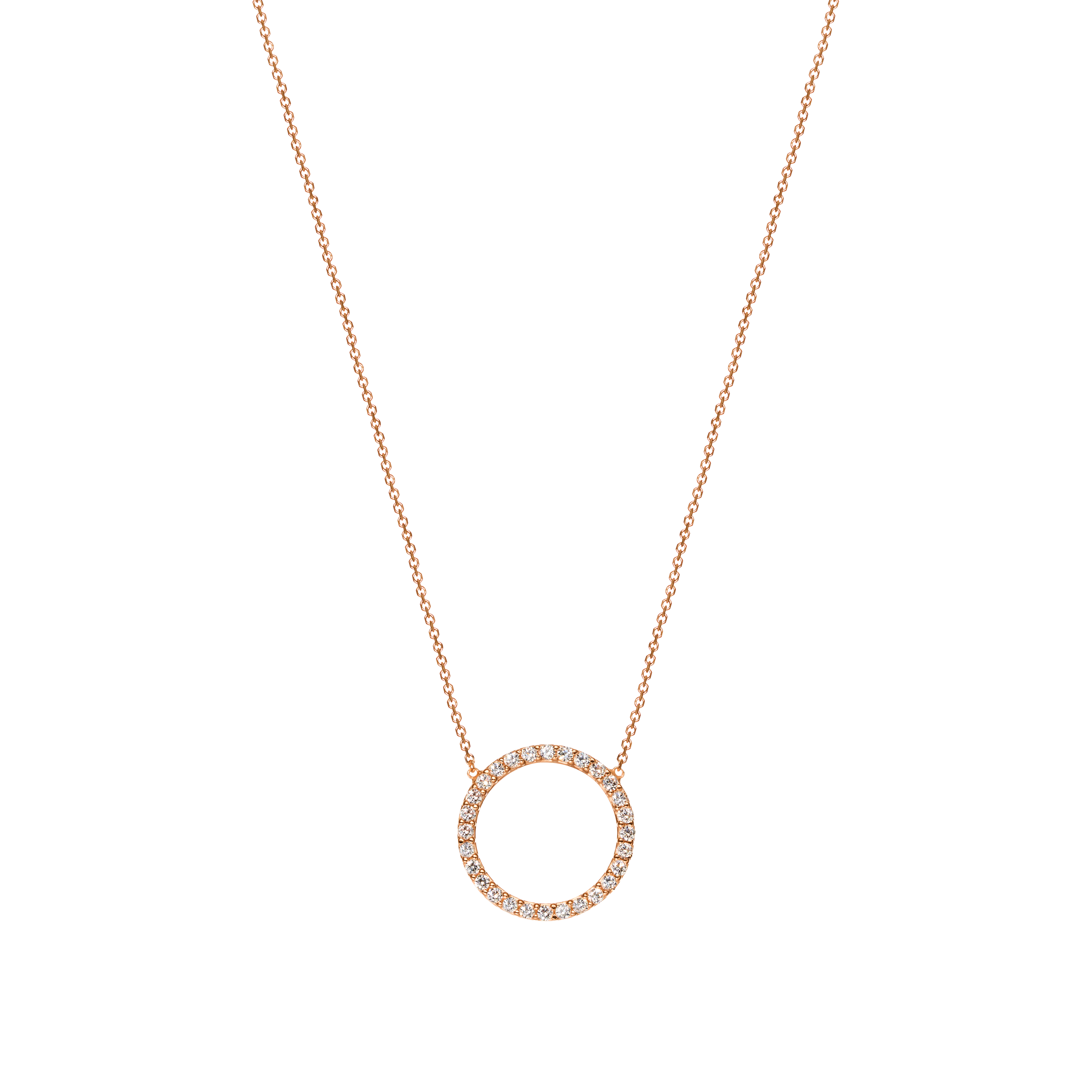 Colier Fourline din aur cu zirconii